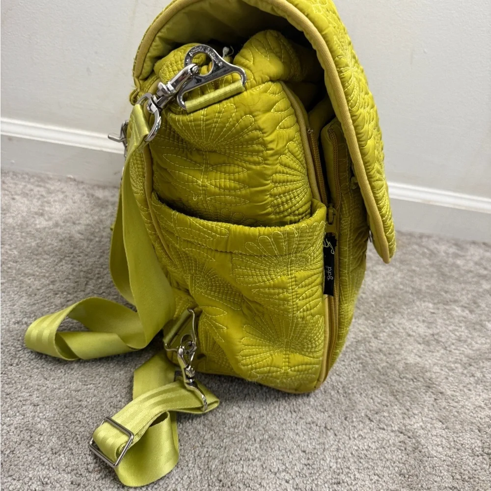 Petunia Pickle Bottom Boxy Backpack Diaper Bag Yellow Quilted